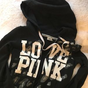 Hoodie Victoria Secret Pink Black White Camo